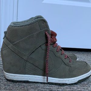 Nike high top wedge sneakers